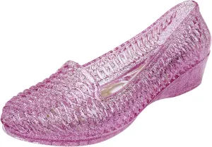 Women’s Work Plastic Sandals with Wedge Heel Summer Crossed Hollow Out Closed Toe Shoes for Everyday Walking