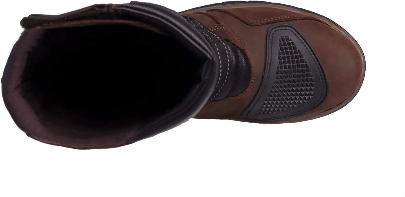 WORKLAND 77415 Motorcycle Boots for Men - Leather Boots with Protections - Work Boots For Men - Rubber Sole Slip Resistant and Reflective Motorcycle Riding Boots - Botas para Motocicleta Hombre