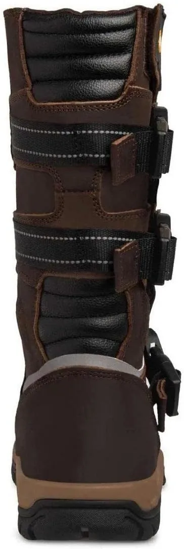 WORKLAND 77415 Motorcycle Boots for Men - Leather Boots with Protections - Work Boots For Men - Rubber Sole Slip Resistant and Reflective Motorcycle Riding Boots - Botas para Motocicleta Hombre