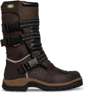 WORKLAND 77415 Motorcycle Boots for Men - Leather Boots with Protections - Work Boots For Men - Rubber Sole Slip Resistant and Reflective Motorcycle Riding Boots - Botas para Motocicleta Hombre