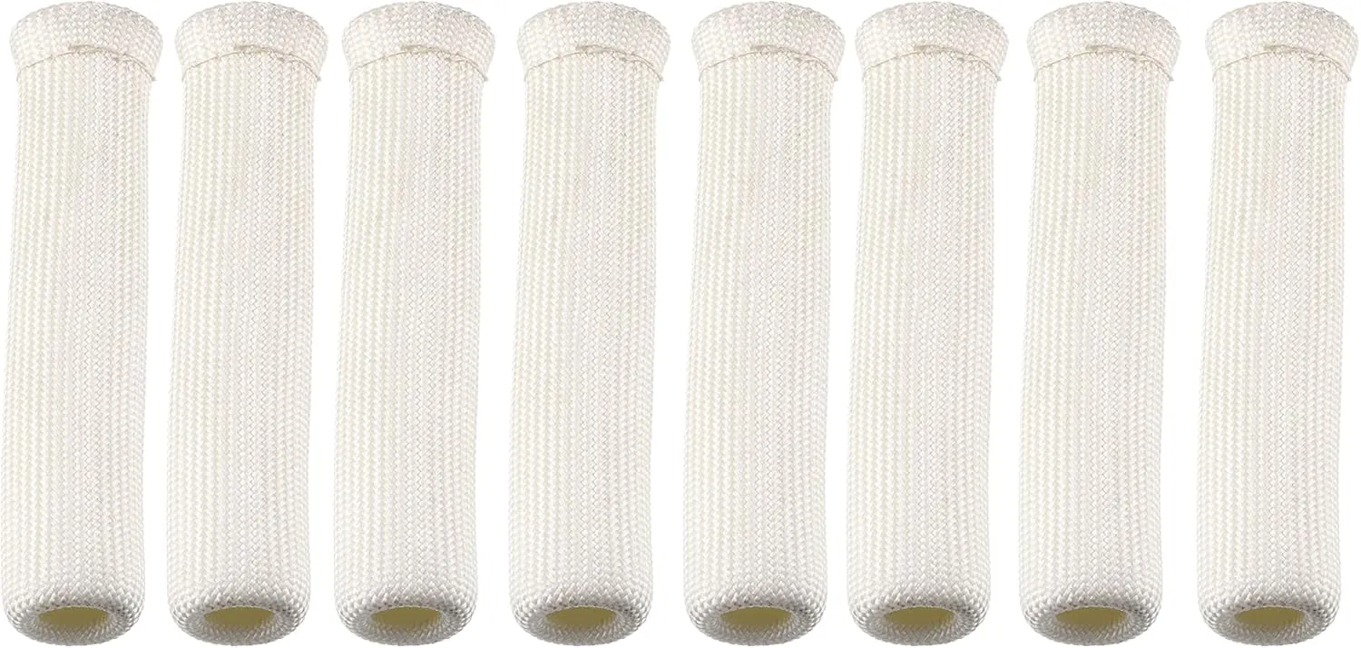 X AUTOHAUX 8 Pcs High Heat Shield Engine Spark Plug Wire Boots Protector Sleeve Cover for Car White