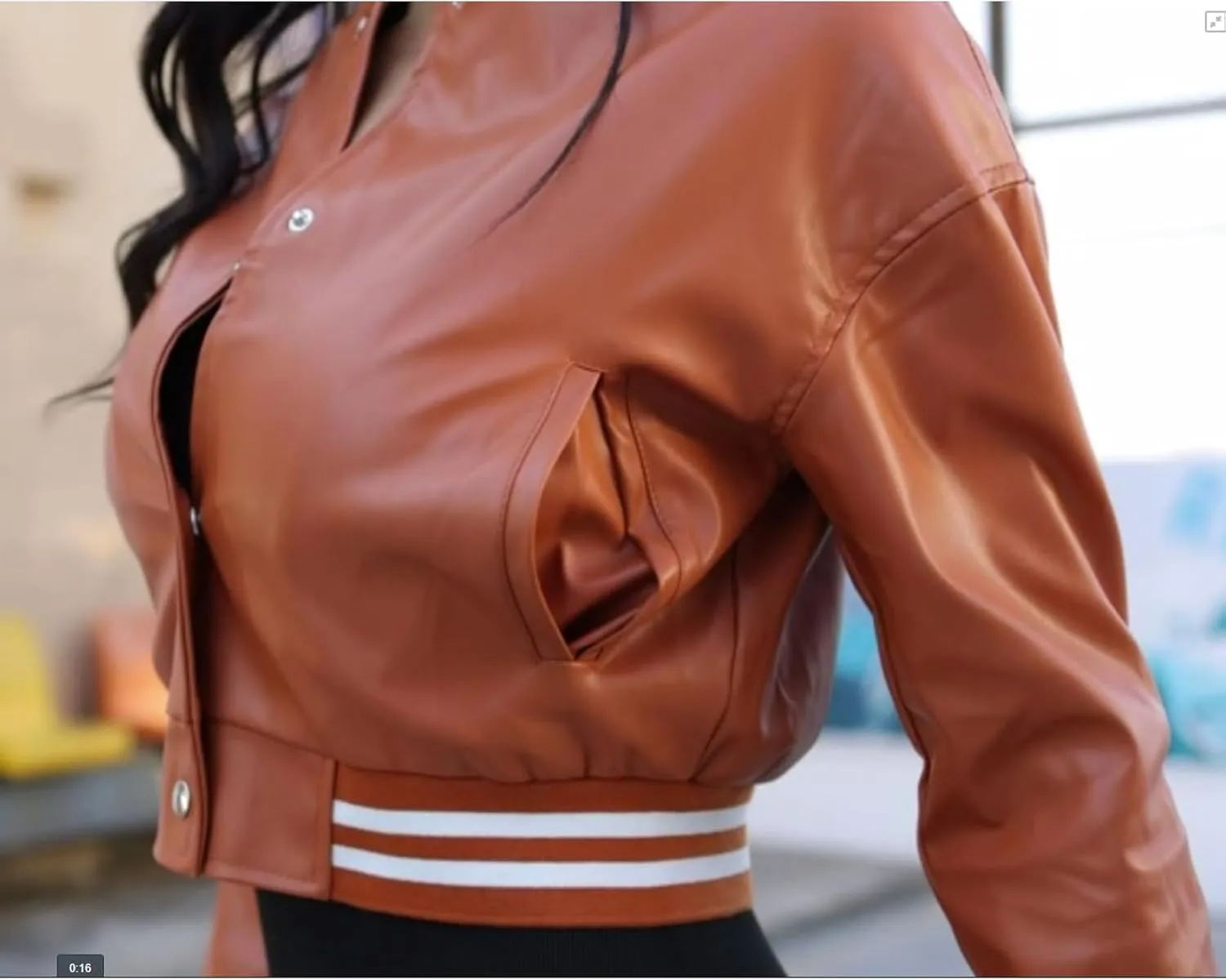 Xaspee Varsity Bomber Jacket Women Causal Baseball Crop Top Letterman Faux Leather Snap Button Sports Outwear Jackets