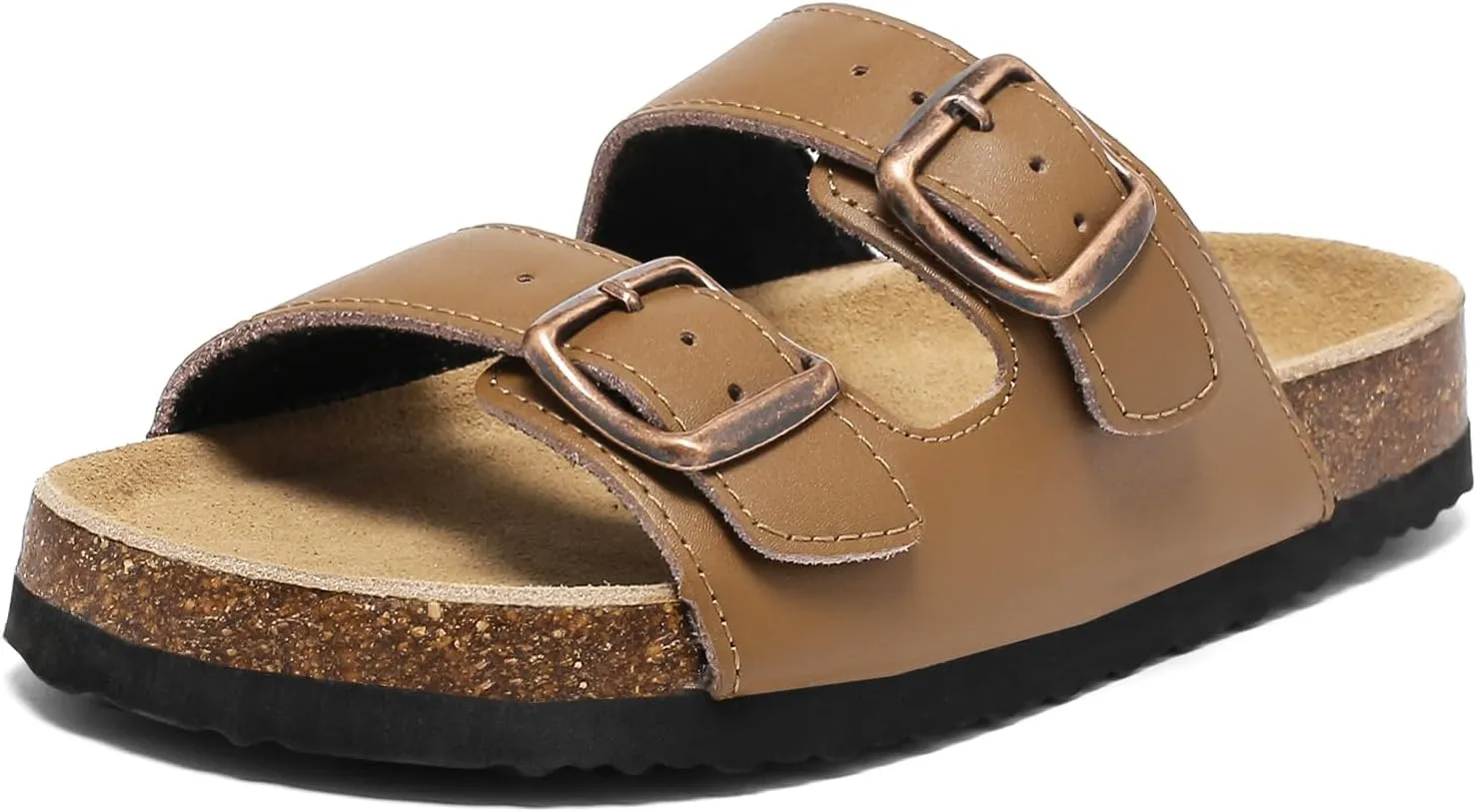 XTJSCBDSH Kids Sandals Boys Girls Slide Adjustable Back Strap Cork Toddler Slippers Casual Summer Shoes Open Toes with Cork Footbed