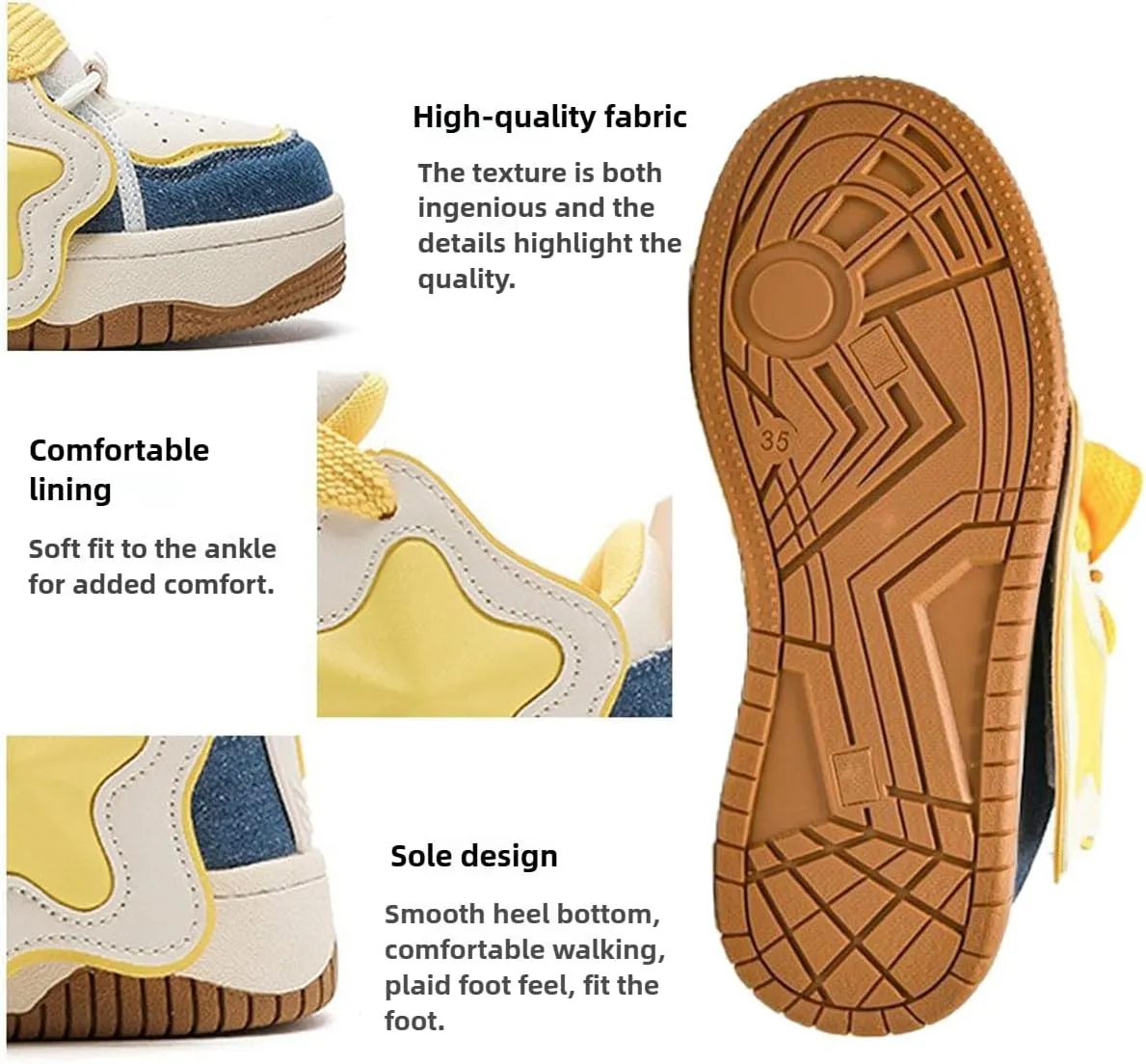 Y2K Shoes Walking Sneakers for Women Kawaii Star Chunky Platform Shoes Aesthetic Laces Up Streetwear Colorful Fit Well