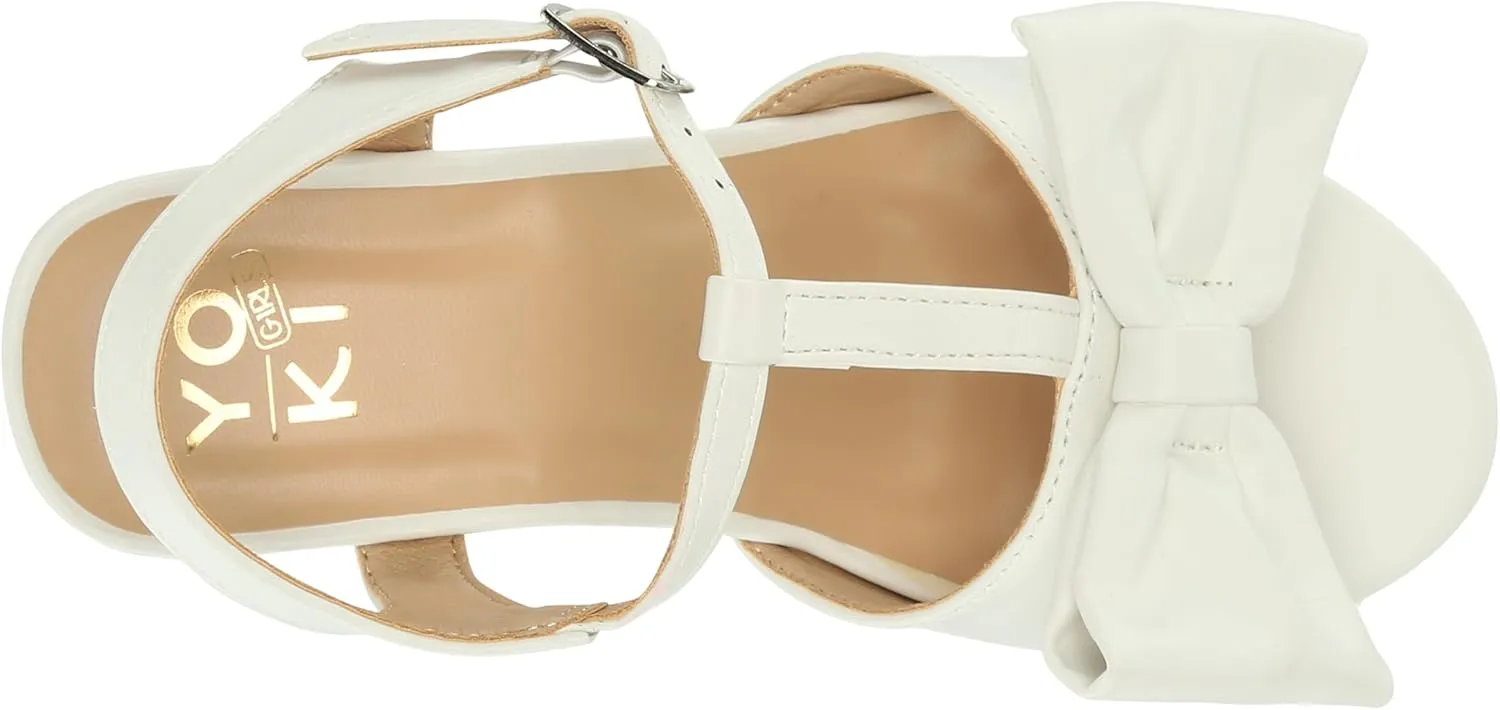 YOKI Girl's Bow Tie Sandal Pump