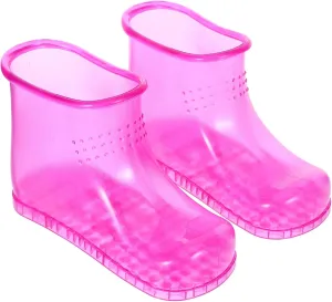 Zerodeko 1 Pair Foot Bath Foot Soak Boots Portable Foot Scrubber Foot Spa Bath Massager Pedicure Shoes Foot Shampoo Basin Foot Massager Shoes ג'קוזי Sole of Foot Leisure Shoes PVC Travel