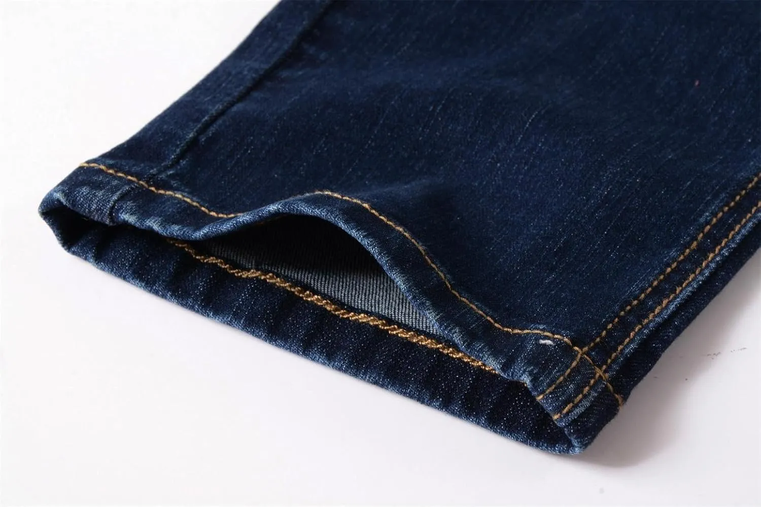 ZLZ Blue Black Ripped Distressed Jeans for Men Slim Fit, Men's Fashion Design Streetwear Destroyed Jeans Pants Stretch Fit